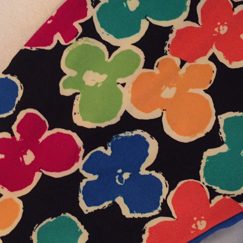 Lularoe Bright Floral OS Leggings Black New